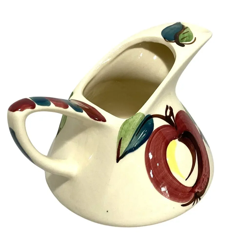 Vintage Purinton Pottery Apple Pattern 28 fl oz pitcher ice lip 1940s kitchen